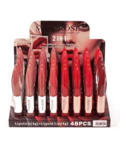 Miss Rose 2-in-1 Lip Gloss & Lipstick Display Box – 48 Pieces (12 Shades)