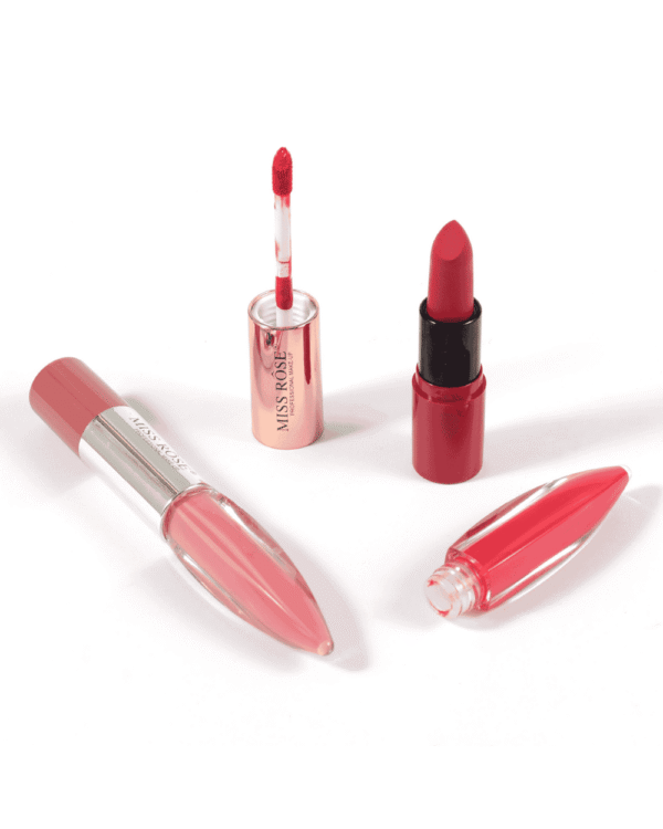 Miss Rose 2-in-1 Lip Gloss & Lipstick Display Box – 48 Pieces (12 Shades)