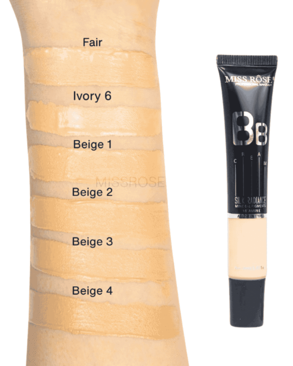 Miss Rose Silk Radiance BB Cream – Lightweight, Hydrating, Natural Finish