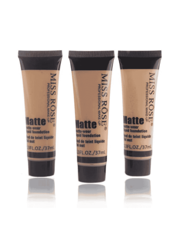 Miss Rose Full Coverage Matte Foundation – Long-Lasting, Oil-Free, Natural Finish