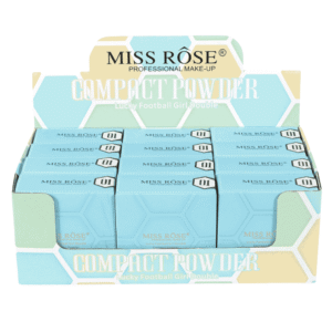 Miss Rose Lucky Football Girl Double Compact Powder – Matte Finish with Mirror & Sponge